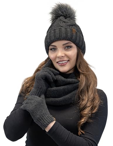 Conjunto invierno mujer para proteger cuello y manos del frio intenso