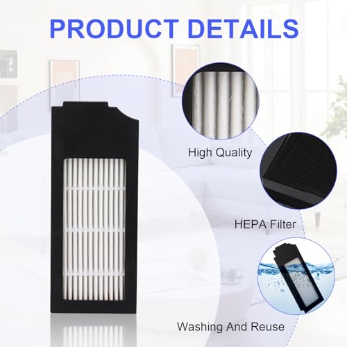 Image of Filter Replacement for Yeedi C12 Pro Plus: Robot Vacuum Filter Fit For Yeedi C12 Pro Plus, Washable and Reusable Replacement Accessories kit Fit For Yeedi C12 Plus(4 Pack)