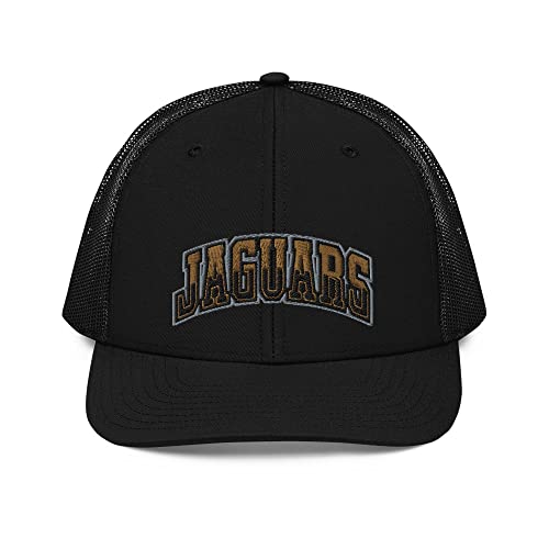 Gorra de malla para hombre negra estilo snapback que evita el calor de los Jaguars