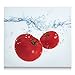 Produktbild Zeller 19307 Herdblende-/Abdeckplatte "Tomato Splash", ESG-Sicherheitsglas, ca. 56 x 50 cm, Spritzschutz, zusätzliche Arbeitsfläche