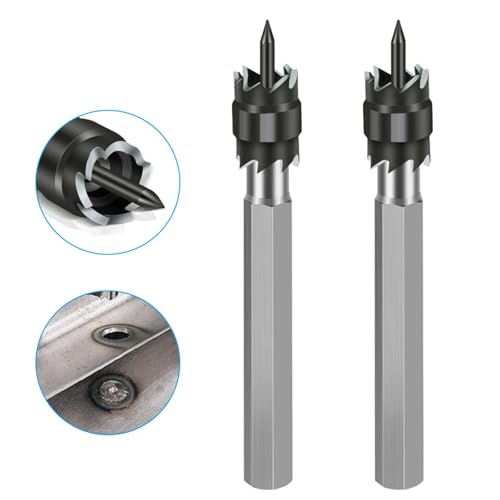 Broca para remoción de soldadura por puntos, doble cara, punta de carburo, acero inoxidable, herramienta para reparación de paneles carrocería y uniones soldadas (broca para soldadura 8 mm) miniatura 5