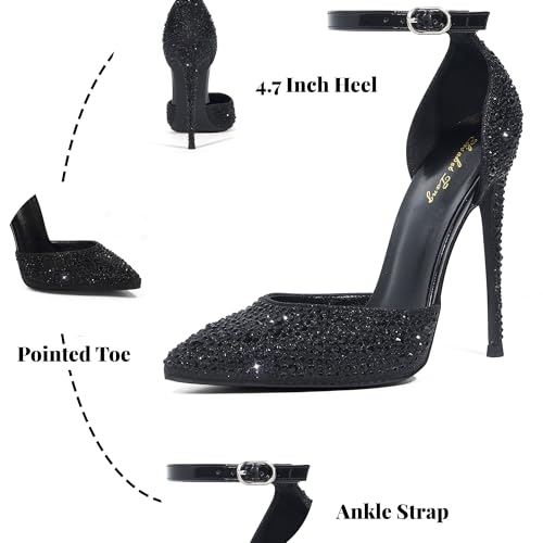Image of Elisabet Tang 4 Inch Stiletto with Ankle Strap D'Orsay Pumps