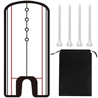 1 Stück Golf-Flipper-Einstellspiegel Mit 4 Stück Golf-Spikes, 1 Stück Aufbewahrungstasche, Tragbares Flipper-Trainingsgerät, Golfball-Einstellwerkzeug, Golf-Hilfstraining