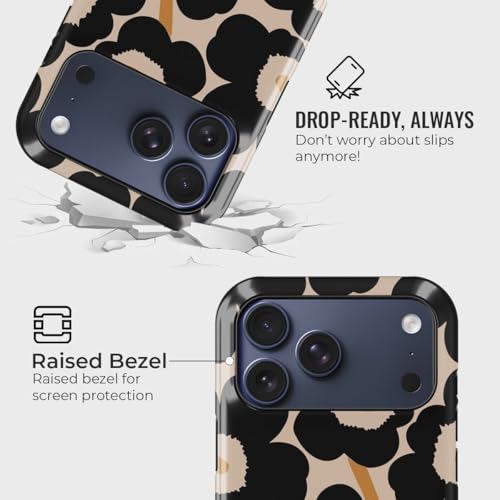 Image of Peeperly Shadow Flora Crystal Case Compatible with iPhone 17 Pro, iPhone 17 Pro Back Cover Case- PC + Silicone