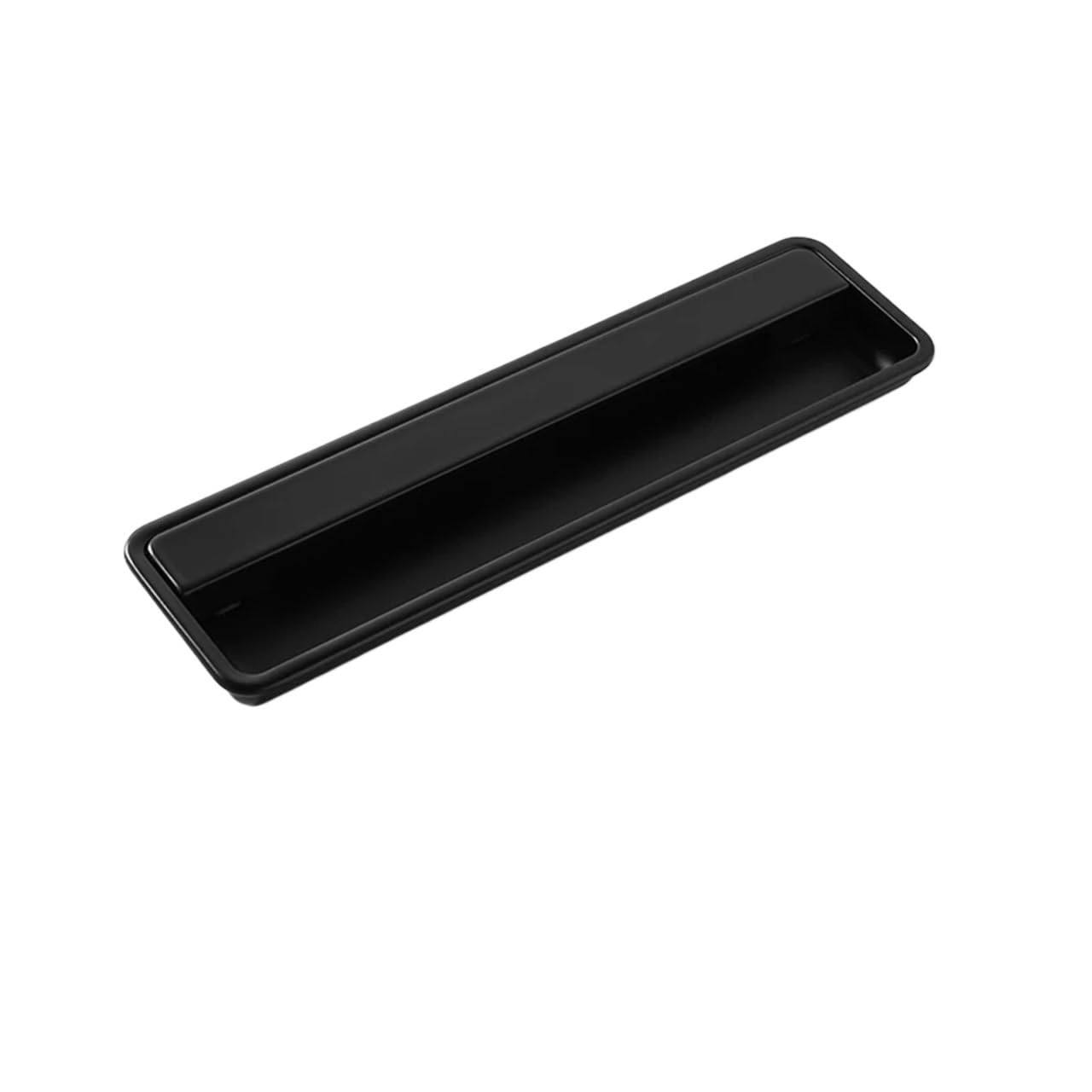 ATEUXOL Recessed Door Handles Drawer Cabinet Door Shoe Concealed Handle Closet Slotted Embedded Invisible Pull(Big-Black)