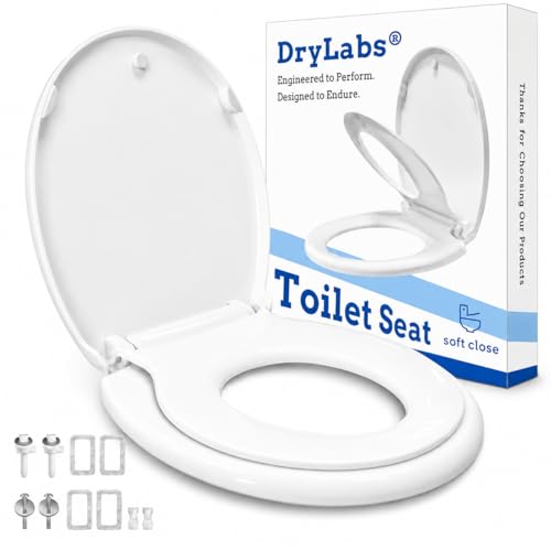 Round Toilet Seat with Built-In Toddler Seat 16.5 - Soft Close for Child & Adult Potty Training Seat Durable PP Toilet Seat Easy Installation & Removal Fits Most Toilet Bowls