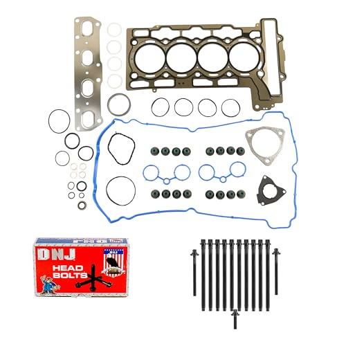 Image of DNJ HGB830 Engine Cylinder Head Gasket Set with Head Bolt Kit, Complete Repair Set for 2007-2012 Mini Cooper 1.6L L4 16V DOHC 1598cc