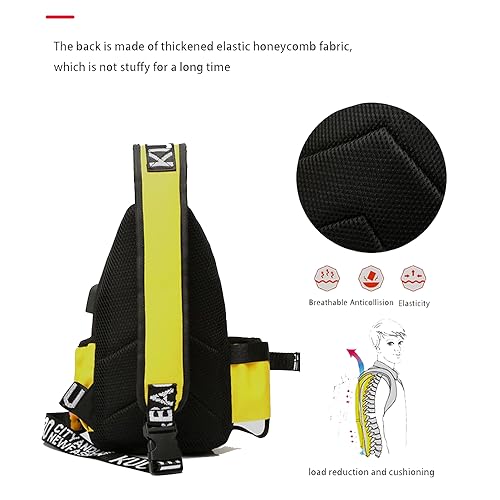 Fashion One-Shoulder Backpack Men's Business Chest Bag Outdoor Casual Men's Shoulder Bag Small Satchel (Black 3)4