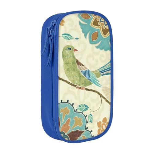 かわいい バラ柄 桜 花柄 鳥柄 和柄 宇宙柄ペンケース 文具 ファッション 収納 筆袋 多功能 中の高校生 軽い量 男女通用 鉛筆の箱 学生 児童 誕生日 入学 贈り物 包 収納包 Blue