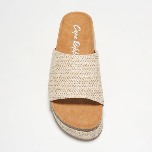 Cape Robbin Hacha Platform Slide Sandals for Women 2025 | Comfortable Summer Shoes | Raffia Espadrilles4