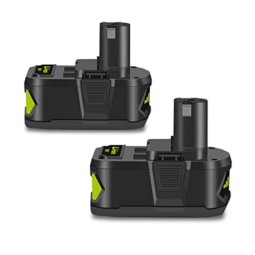 Bonadget 2-Pack 8000mAh Replacement Batteries For Ryobi 18V ONE+ Tools