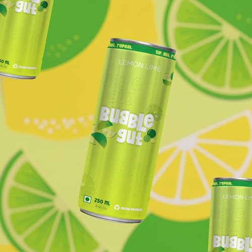 Image of Bubble Gut Lemon Grape Cola Soda Beverage Combo Pack 250 ml Fizzy Sparkling Refreshment Drink