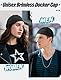 Becellen Docker Cap Herren, Sommer Cap Ohne Schirm Verstellbar Seemannsmütze Hafenmütze Beanie Docker Mütze Unisex Rolled Cuff Street Casual Hat