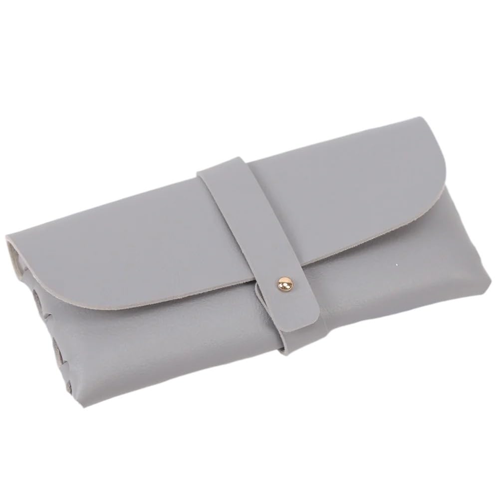 2/6/8 pezzi custodia protettiva da donna in pelle PU per occhiali da sole da lettura custodia protettiva per occhiali da vista accessori (grigio, 8 pezzi), Grigio, Taglia unica