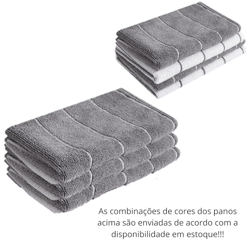 Kit 6 Super Panos De Chão Grandes Em Microfibra Panão 80x50 SELLNEEDS