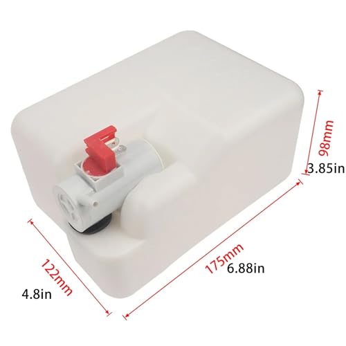 Depósito de limpiaparabrisas resistente de metal 12V eficiente 6