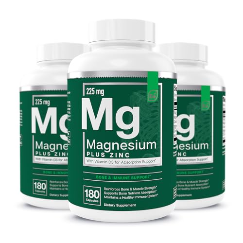 Essential Elements Magnesium Plus Zinc with Vitamin D3 - Scientifically Formulated Heart, Bone, &...