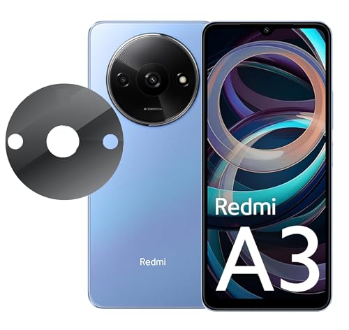 Image of ZARALA Glass Camera Lens Protector For Redmi A3 5G [9H Hardness] [6D Lens Protector ] [Easy Installation] Black