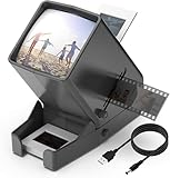 DIGITNOW! 35 mm Slide Viewer, 3x Magnification, LED Illuminated, Illuminated Viewing, USB Powered/Battery Operated - for 35 mm Slides Negative (4AA Batteries Included)