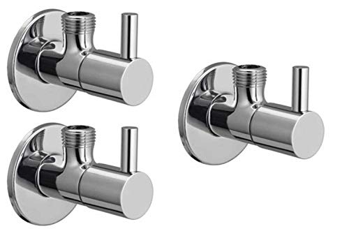 JAGGER Turbo Brass Disk Angle Cock, Valve, Wall for Bathroom Angle for wash Basin Brass with Flange and Teflon Tape Set of (3) (B08R76C9ZR) Amazon Price History, Amazon Price Tracker