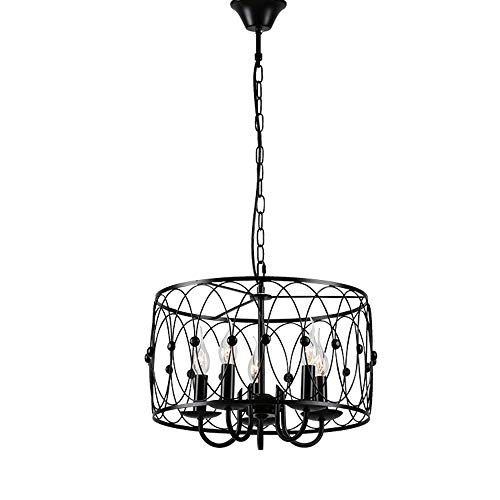 The only good quality Intérieur Style Rétro Industrielle Lustre Bougie en Fer Forgé Salon Personnalité Créative Café Restaurant Bar Lustre 40cm * 40cm * 35cm