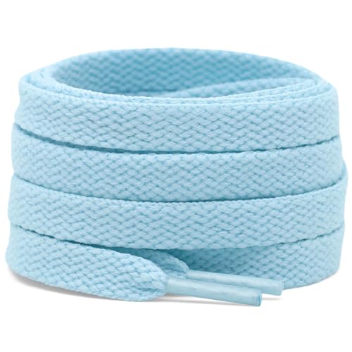 Image of DELELE 2 Pair Super Quality 24 Colors Flat Shoe laces 5 /16 inch Wide Shoelaces for Athletic Running Sneakers Shoes Boot Strings