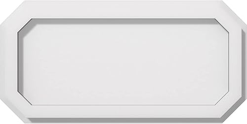 Miniatura 46 de Ekena Millwork CMP36X18ED-03000 Medallones de techo de uretano contemporáneo de PVC de grado arquitectónico Emerald 36"W x 18"H x 3"ID x 12 1/2"C x