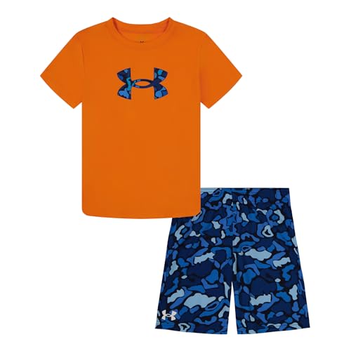 Image of Under Armour Boys' 2-piece Short Sleeve Graphic T-Shirt and Shorts Set, Lightweight & Breathable