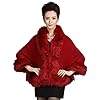 ELFJOY Bridal Faux Fur Shawl White Fur Coat Women Faux Fur Wrap for Evening Dresses Luxury Fur Cape for Wedding Evening Party