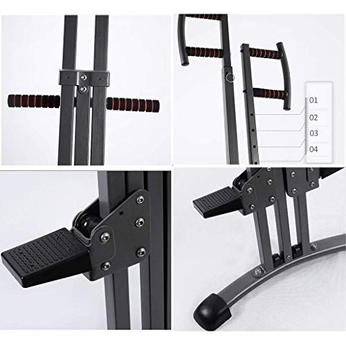 Image of Folding Vertical Climber Home Gym Exercise Climbing Machine for Home Body Trainer Stepper Cardio Workout Training
