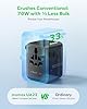 MOMAX Mini 7-in-1 Universal Travel Adapter, GaN 70W International Power Adapter, 2 AC, 3 USB-C PD Fast Charging & 2 USB-A QC, Travel Essentials for All European Travel Plug Adapter UK AUS JP #2