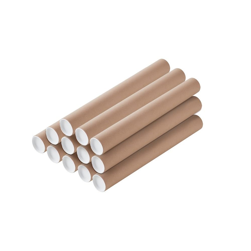 Pack and Move Lot 24 tubes expédition emballage ø6 x 50 cm pour affiche poster avec capuchon