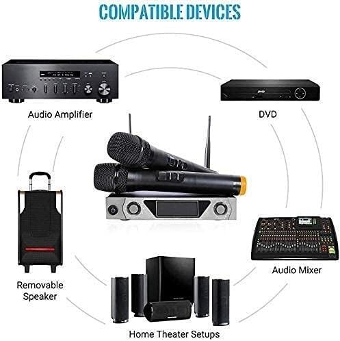 Microphone sans fil ELzEy double micro portable pour lecteur multimédia