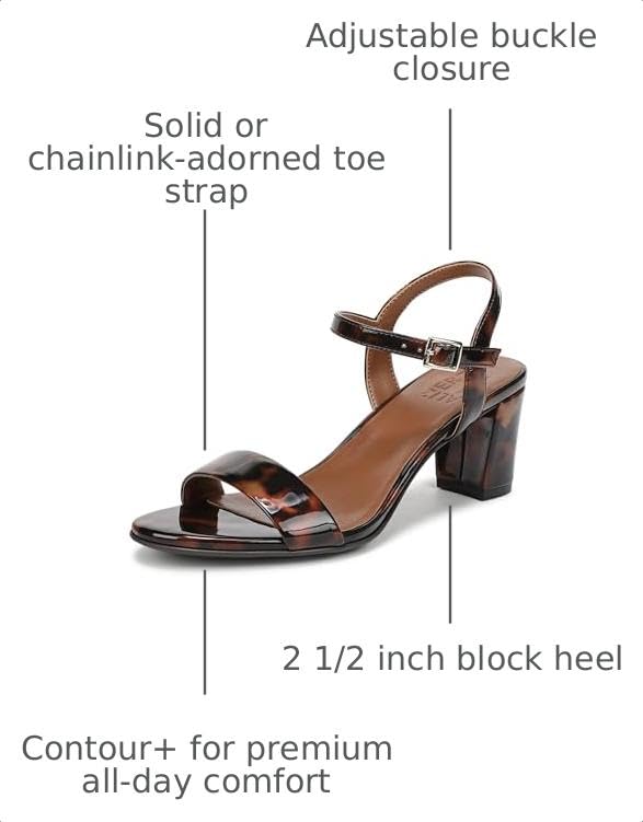 Naturalizer Women's Bristol Heeled Sandal Brown Multi Faux Leather 9.5 W by Naturalizer - Used condition - Image 3