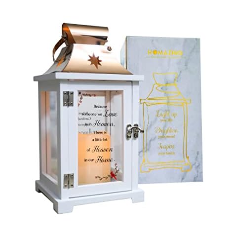 Memorial Lantern -Thoughtful Sympathy Gifts for Loss of a Loved One, Memorial Gifts, Bereavement Gifts, Rememberance Gifts Funeral Gifts for Loss of Mohter Father Cover