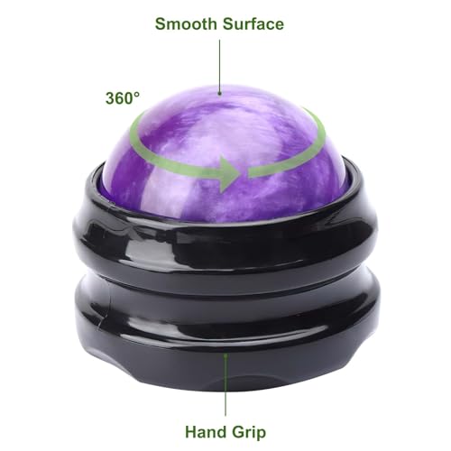 Image of WOVTE Massage Ball, Lacrosse Balls, Self Massage Tool for Sore Muscles, Shoulders, Neck, Back, Foot, Body, Deep Tissue, Trigger Point, Muscle Knots, Yoga and Myofascial Release (Purple)