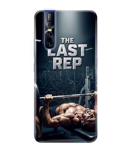 Image of Last Rep Gym Motivation Quotes Printed Hard Back Case Cover & Compatible for Vivo V15 Pro (Multicolor) - D1808