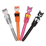 Lopenle 可愛い 動物 猫 犬 ボールペン 2本セット 油性 かわいい 面白い ボクシング ペン 書き心地いい 手帳用 入学お祝い 誕生日 プレゼント 文房具セット 業務用 子供 学生 プレゼント ギフト 書きやすい 男の子 ボクサ－ぺん