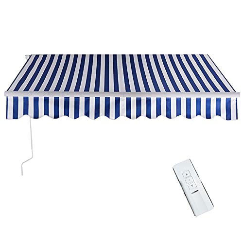 Tenda da Sole Manuale Avvolgibile Elettrico, Tenda da Sole a Muro con Bracci Estensibili e Manovella,Tettuccio Parasolo Ideale per Giardino e Balcone,Tenda da Sole motorizzato per Esterno,#2,3x2.5m