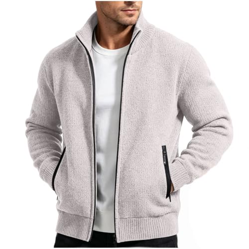 Chaqueta de punto para hombre, un abrigo térmico ideal para el invierno casual