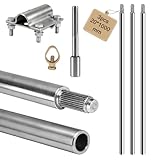 MIGUBIGU Tiefenerder V4a Set, 3 Stück 1m Tiefenerder Erder Erdung Staberder Ø20mm mit Erdnageleintreiber SDS MAX und Erdungsklemme, Erdungsspieß 1m, Erdungsstab PV Anlage, für den Blitzschutz