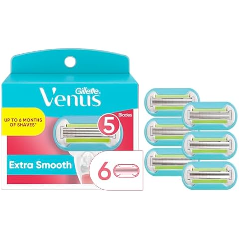 Gillette Venus Extra Smooth Womens Razor Blade Refills, 6 Count, Designed for a Close, Smooth Shave Cover