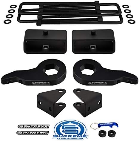 Supreme Suspensions - 3" Front + 2" Rear Lift Kit for 2000-2010 Silverado Silverado/Sierra HD-Series Full Suspension Lift Kit with Front Shock Extenders - Can Cooler Included with Purchase