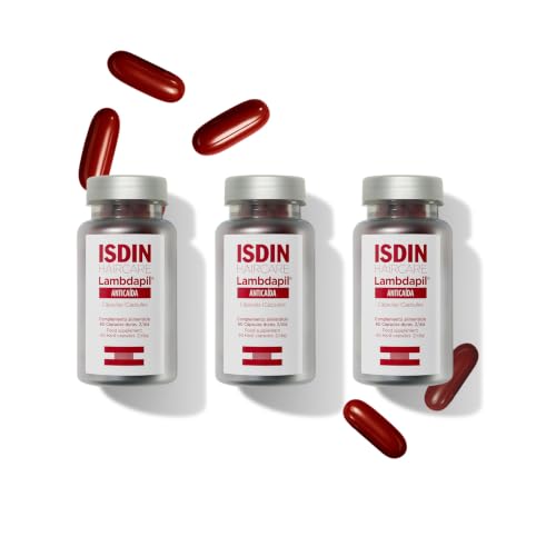 ISDIN Lambdapil 180 Cápsulas Anticaída del Cabello,Duración 3 meses,Complemento Alimenticio para la caída Ocasional del cabello,con vitaminas,minerales y extractos de plantas para un pelo saludable