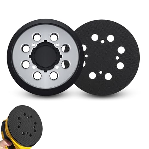 2 Pack Sander Replacement Pad for Dewalt 5-Inch 8 Holes Hook and Loop Aluminum Alloy Orbital Sander Replacement Pad for DWE6421/6421K DWE6423/6423K DCW210B DWE64233 N329079