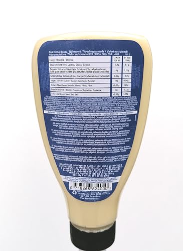 CleanFoods 2 Kalorie Mayonnaise l 425ml I Mayo Sauce I nur 0,1g Fett/2 Kcal pro Serving (4 g) l Vegan l Zuckerfrei