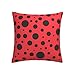 XCNGG Mariquita roja con Lunares Negros Fundas de Almohada Suaves Funda de Almohada de 18 Pulgadas Funda de cojín Cuadrada Cojines Decorativos Fundas de cojín Fundas de Almohada