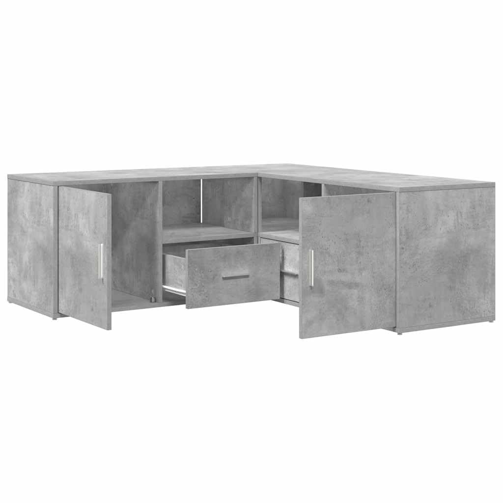 vidaxl armoire d'angle gris béton