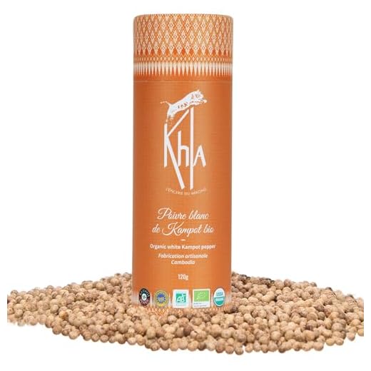 KHLA - Witte Kampot peper Premium IGP - 120g - peperkorrels - verkregen uit biologische landbouw