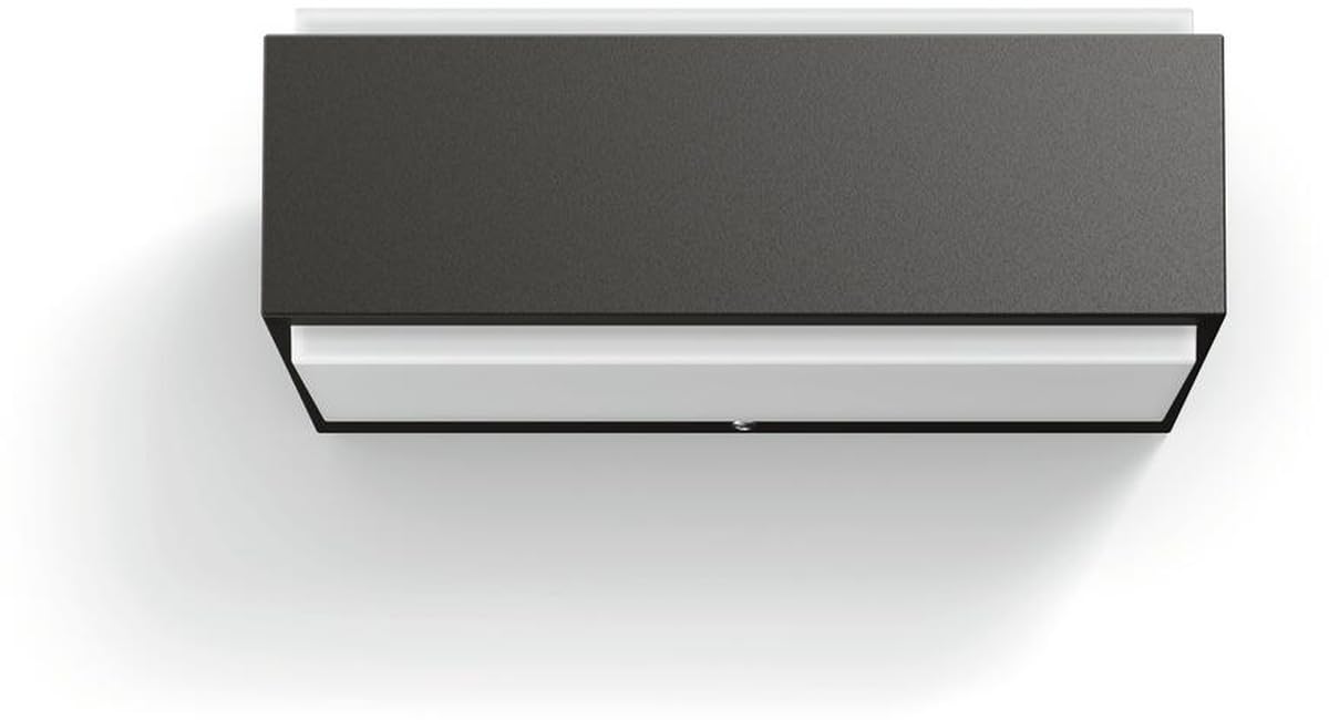 Philips Stratosphere LED Outdoor Wall Light, 9W, 1,000 lm, 2,700 K Warm White Light, IP44 Weather-resistant, Vertical Light, Built-in LED, Aluminium, Anthracite Grey, 2-Pack